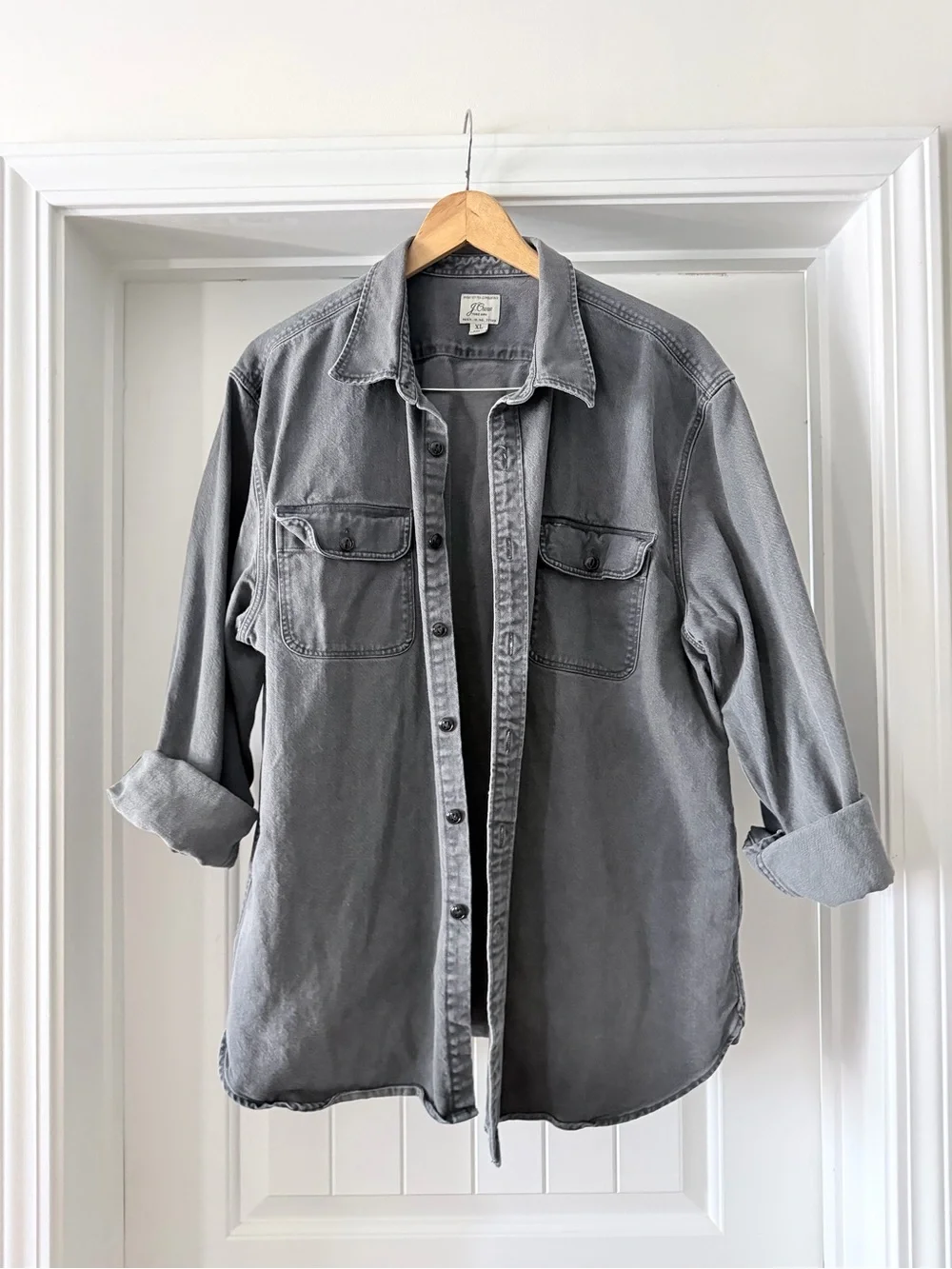 Men's Gray Button-Up Workshirt - J.Crew